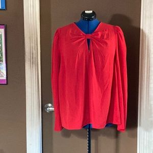 Red long sleeve blouse